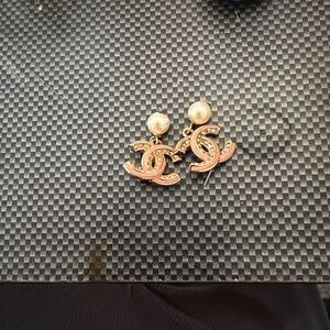 Elegant Gold and Pink Earrings